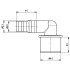Переходник для подключения сливного шланга D=40 мм (20/23х40) угол 90°