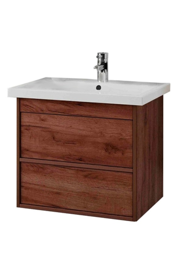 Тумба под раковину подвесная 'КАНАДА 60' (COMO 60) Дуб крафт табачный