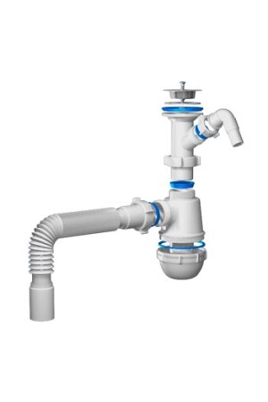 Сифон АНИ ГРОТ A2005 1-1/2 дюйма х40 с отводом