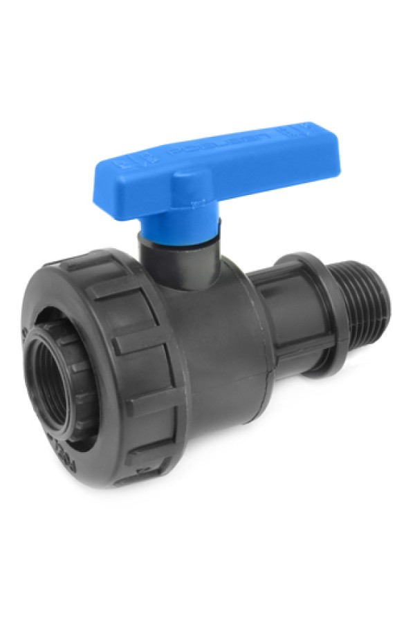 Кран шаровой ПНД 3/4 дюйма F-M