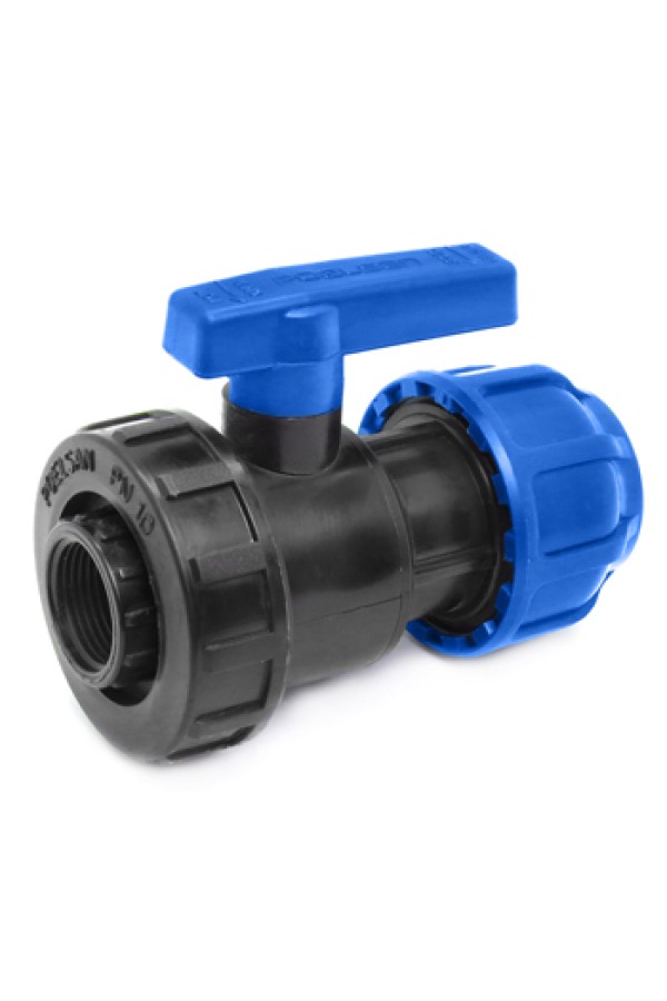 Кран шаровой разъёмный ПНД 1 дюйм F х 32 мм