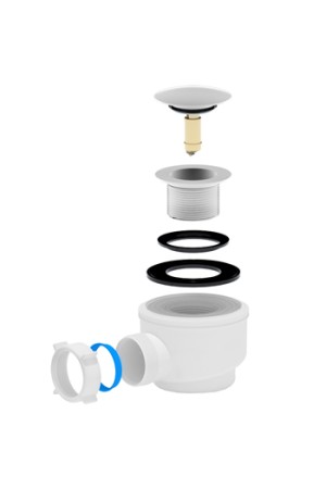 Сифон для душевого поддона АНИ Е410 СLS 1-1/2 дюйма х50/60 клик-клак