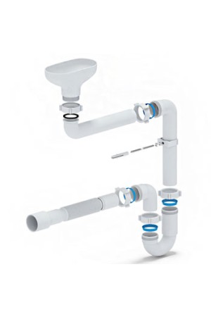 Сифон для разрыва потока струи АНИ DR5015 1-1/2 дюйма х40 смещённый