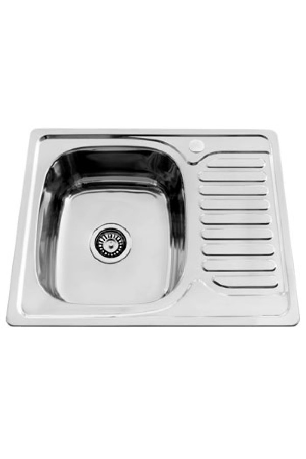 Мойка из нержавейки врезная LEGENDA D6350P-L (63х50 см) 0,8 мм