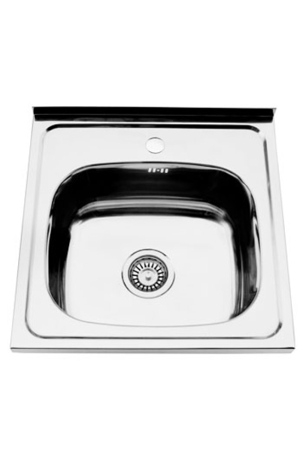 Мойка из нержавейки накладная LEGENDA D5050P (50х50 см) 0,8 мм