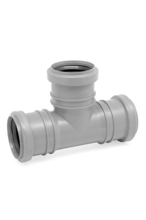 Тройник канализационный трёхраструбный KARMAT D=50 угол 90°