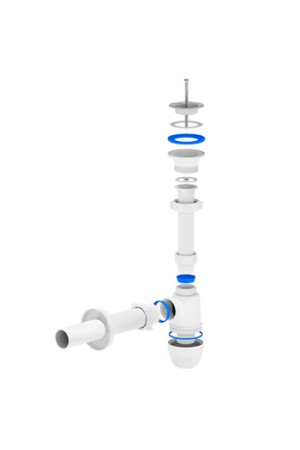 Сифон АНИ ВМ1003 1-1/4 дюйма с прямой трубой 32