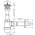 Сифон АНИ C2004 1-1/4 дюйма с прямой трубой 40