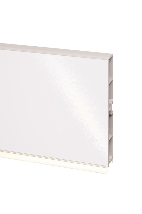 Цоколь для кухни Rehau Trend 100 мм, белый глянцевый 1231L, L 4000