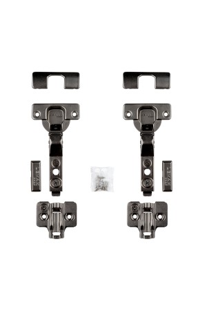 Петля полунакладная softly clap с эксцентриком, комп. из 2 шт., черный никель