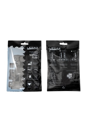 Петля полунакладная softly clap с эксцентриком, комп. из 2 шт., черный никель