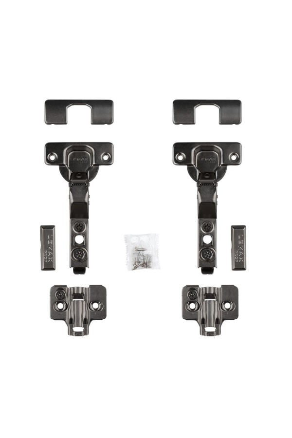 Петля вкладная softly clap с эксцентриком, комп. из 2 шт., черный никель