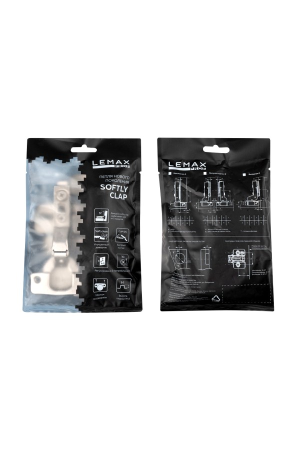 Петля вкладная softly clap с эксцентриком, комп. из 2 шт.