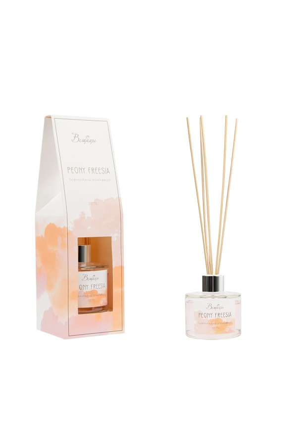 Парфюмированный аромадиффузор PEONY FREESIA, 100 мл., Д75 Ш75 В250