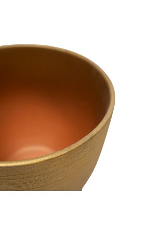Керамический горшок с подставкой, 4, 7л., Д210 Ш210 В200, бронзовый (матовый)