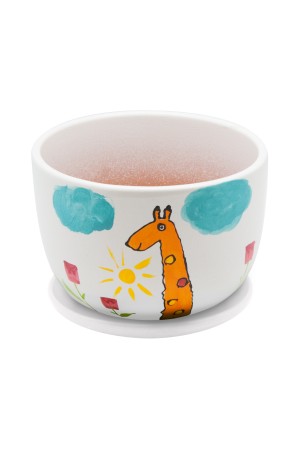 Керамический горшок с подставкой 