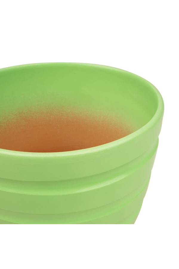 Керамический горшок с подставкой, 1,4л., Д145 Ш145 В130, зеленый