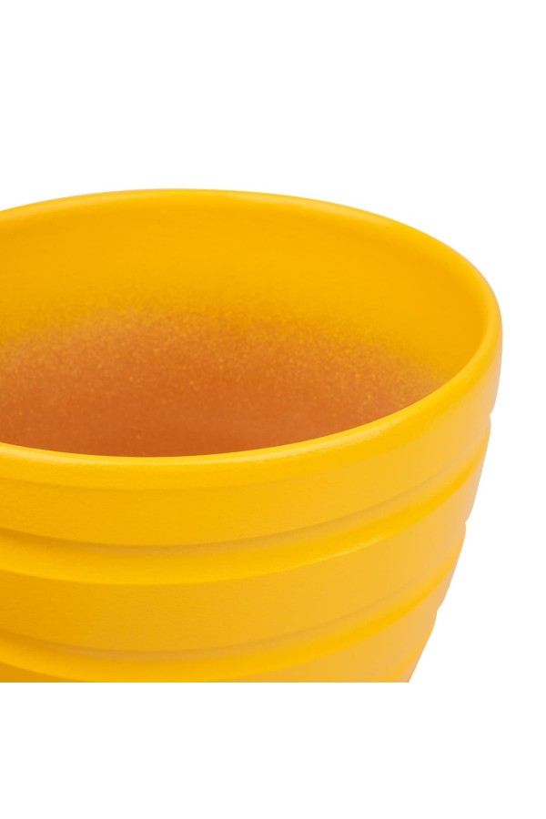Керамический горшок с подставкой, 1,4л., Д145 Ш145 В130, желтый