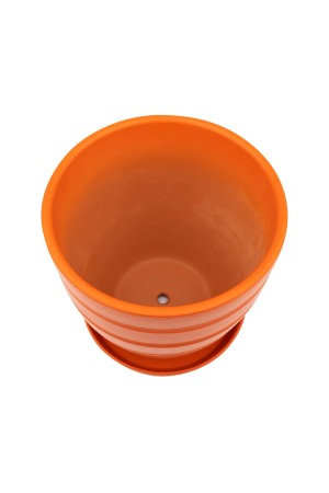 Керамический горшок с подставкой, 2, 4л., Д175 Ш175 В160, рыжий