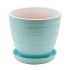Керамический горшок с подставкой, 2, 4л., Д175 Ш175 В160, голубой