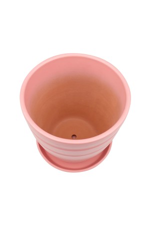 Керамический горшок с подставкой, 2, 4л., Д175 Ш175 В160, коралловый