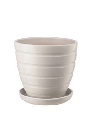 Керамический горшок с подставкой, 2, 4л., Д175 Ш175 В165, серый