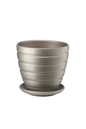 Керамический горшок с подставкой, 2, 4л., Д175 Ш175 В165, антрацитовый