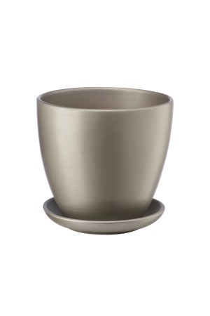 Керамический горшок "Бутон" с подставкой, 4, 7л., Д215 Ш215 В200, темно-серый