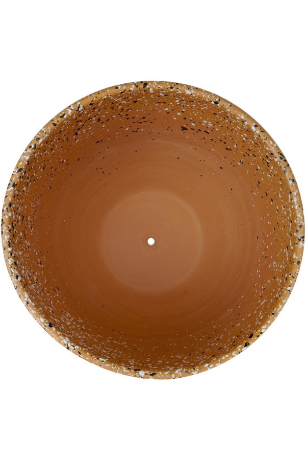 Керамический горшок Терраццо с подставкой, 4,7 л., Д215 Ш215 В200, терракотовый