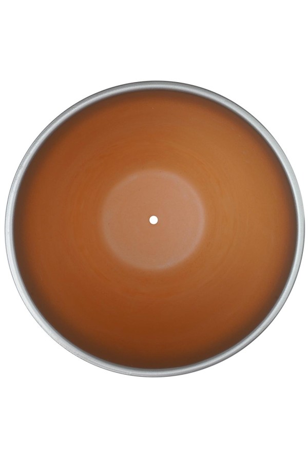 Керамический горшок Рельеф с подставкой, 4,7 л., Д215 Ш215 В200, металлик