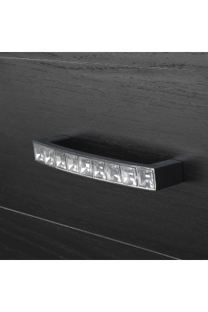 Ручка-скоба с кристаллами, 96 мм, хром