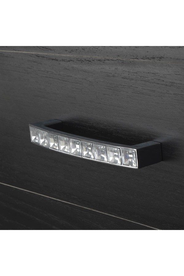 Ручка-скоба с кристаллами, 96 мм, хром