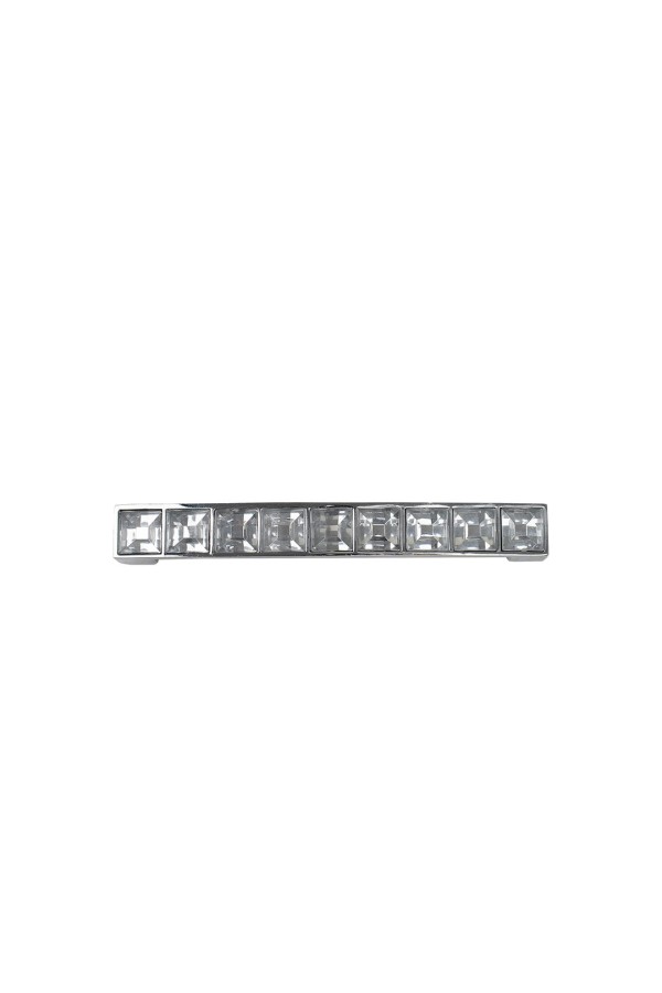 Ручка-скоба с кристаллами, 96 мм, хром