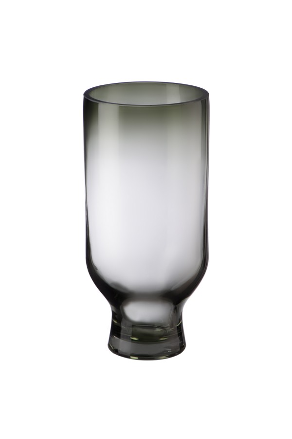 Декоративная ваза из цветного стекла, Д120 Ш120 В250, серый