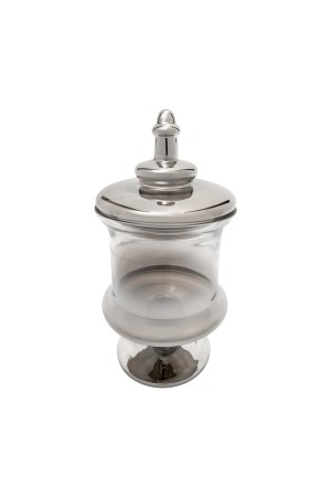 Ваза-конфетница из стекла c крышкой, Д145 Ш145 В330