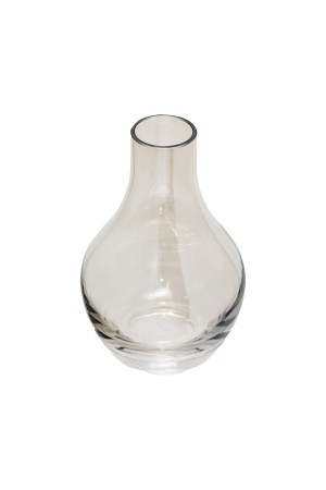 Декоративная ваза-колба из цветного стекла, Д100 Ш100 В150, серый