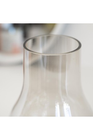 Декоративная ваза из цветного стекла, Д145 Ш145 В220, серый