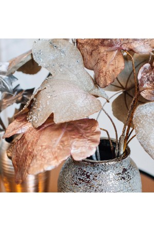 Декоративная ваза Фактура, Д160 Ш160 В250, серый металлический