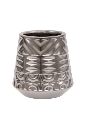 Декоративная ваза Орнамент, Д175 Ш175 В180, серебряный