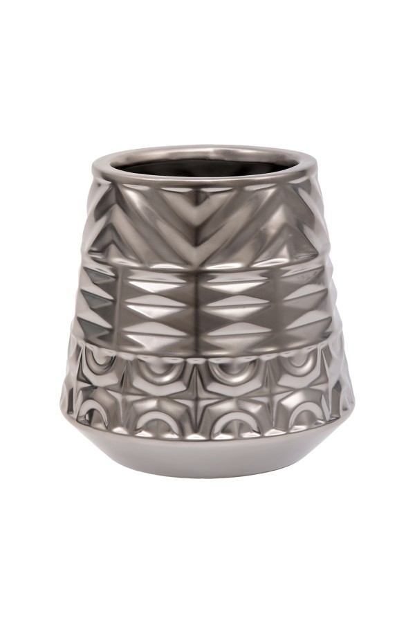 Декоративная ваза Орнамент, Д175 Ш175 В180, серебряный