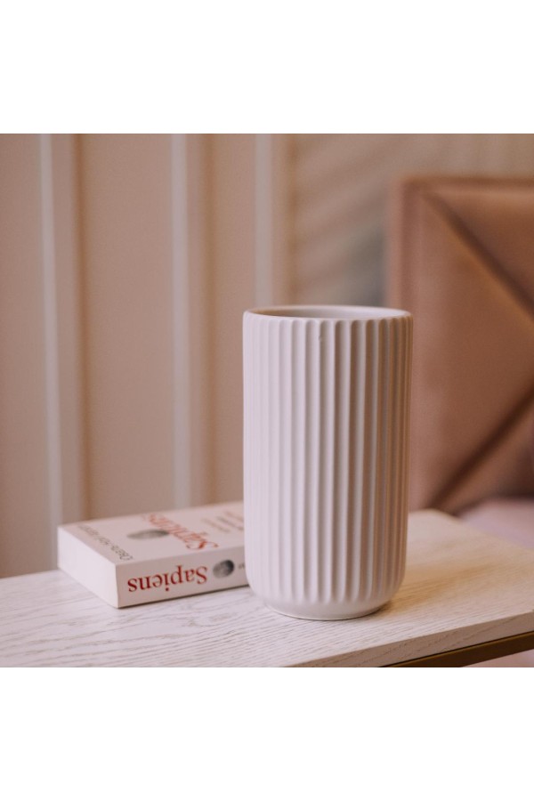 Декоративная ваза Рельеф, Д125 Ш125 В220, пудровый