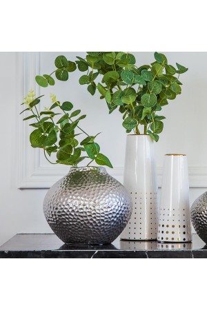 Декоративная ваза Этно, Д200 Ш200 В170, серебряный