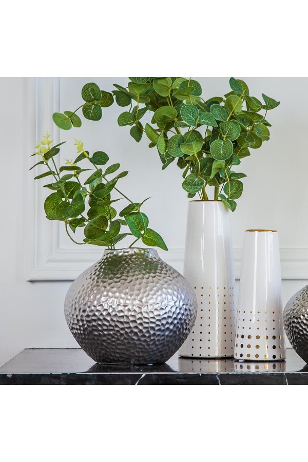 Декоративная ваза Этно, Д200 Ш200 В170, серебряный