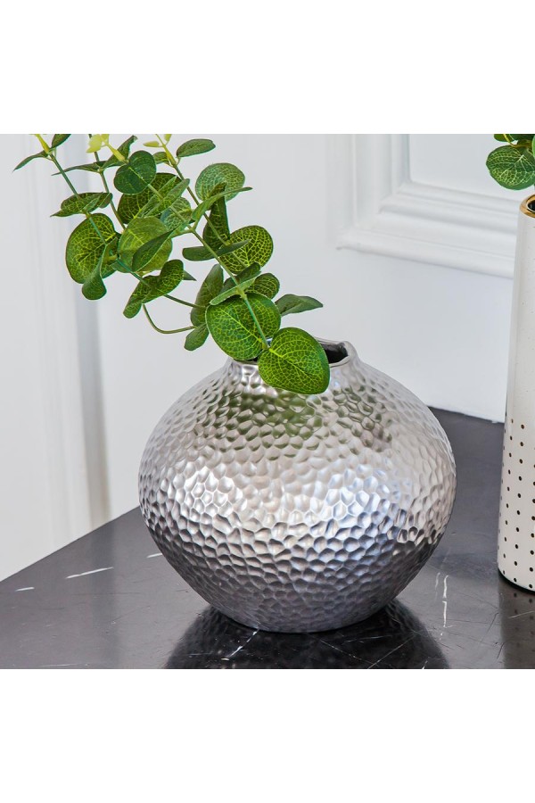 Декоративная ваза Этно, Д200 Ш200 В170, серебряный