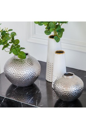 Декоративная ваза Этно, Д150 Ш150 В130, серебряный