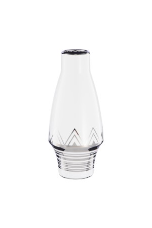 Декоративная ваза Геометрия, Д110 Ш110 В250, белый с серебром