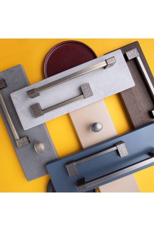 Ручка-кнопка, атласная бронза