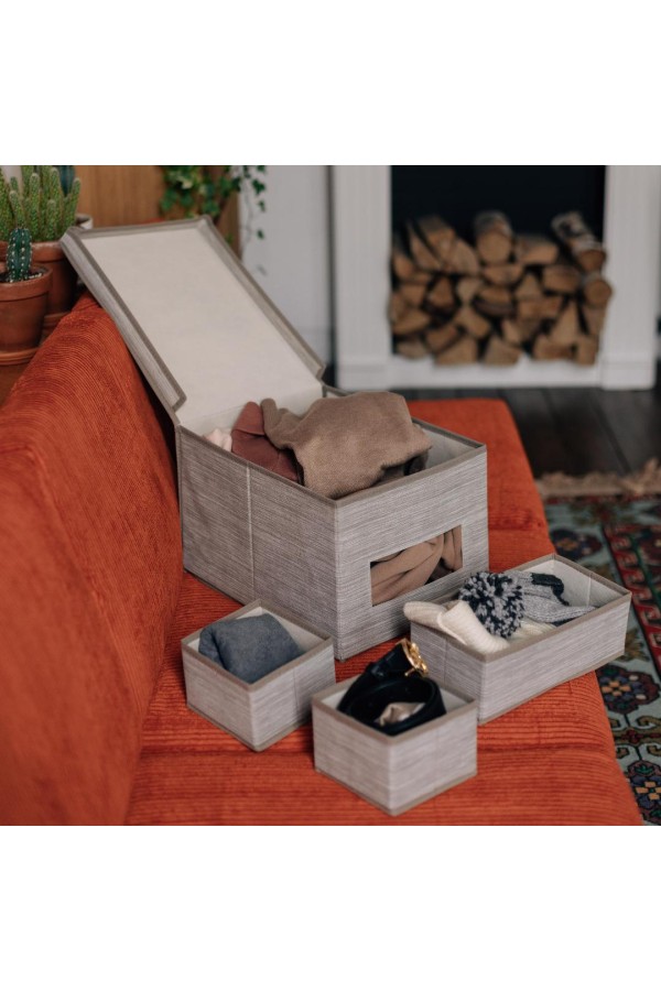 Короб для хранения «Латте», Д400 Ш300 В250, бежевый