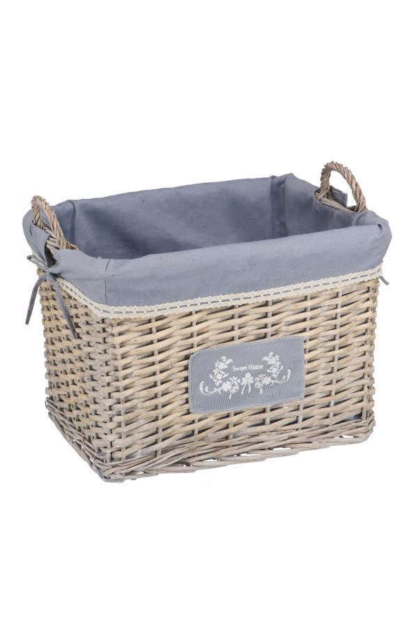 Корзина стеллажная высокая с ручками 