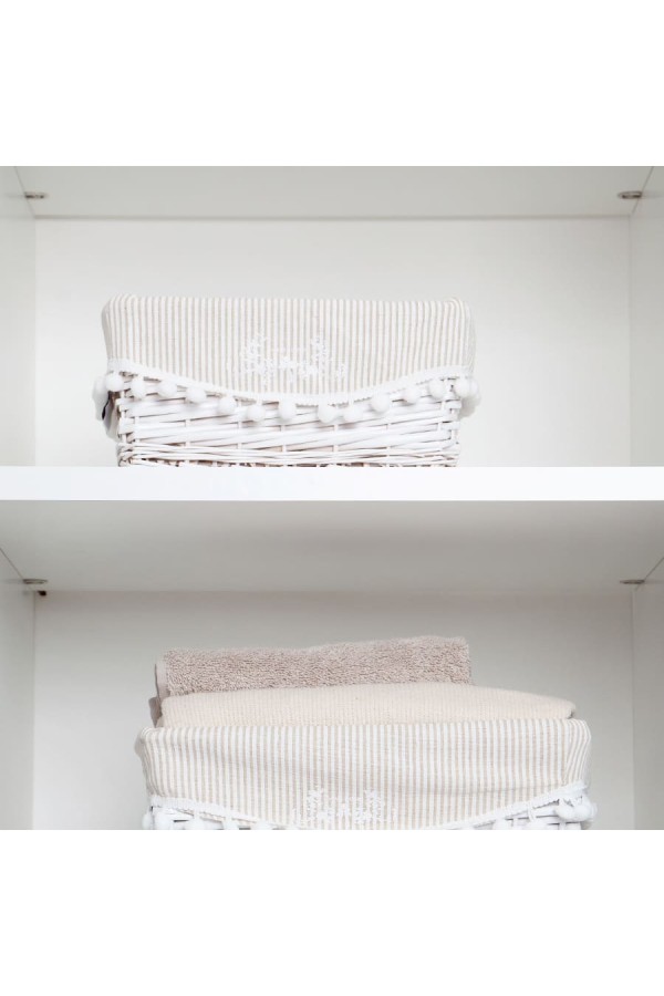 Корзина стеллажная "Колокольчик", Д340 Ш250 В150, белый